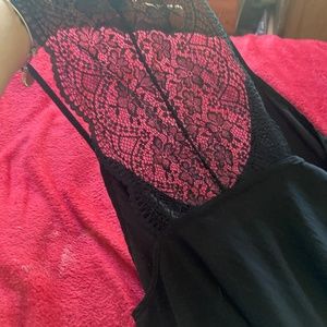 INC International Concepts Sleeveless Black XXL Intimate Lingerie Lace See Pics